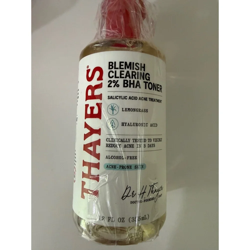 NEW Thayers Blemish Clearing 2% BHA Toner Salicylic Acid Acne Treatment 12 fl oz